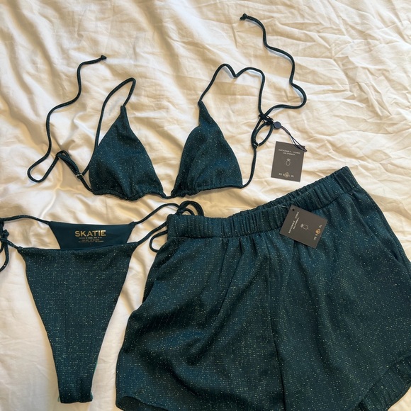 Skatie Other - Skatie Glittering green Bikini Set
